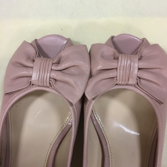 Franco Sarto pink bow peep toe heel - Picture 5 of 6